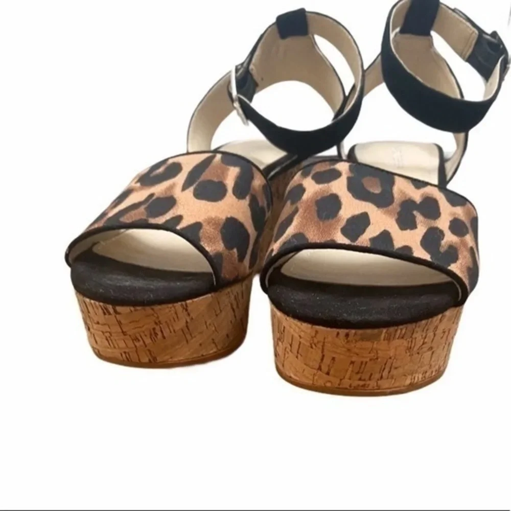 Marc Fisher Rillia Leopard Cheetah Platform Heels‎ Sandals